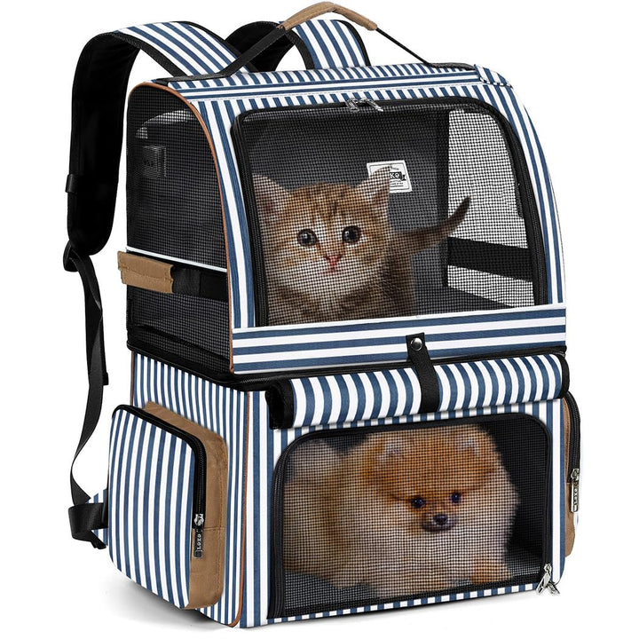 Doppellagige Katzen Rucksack für 2 Katzen Grosse Katzen Transport Rucksack Faltbare Haustier Rucksac