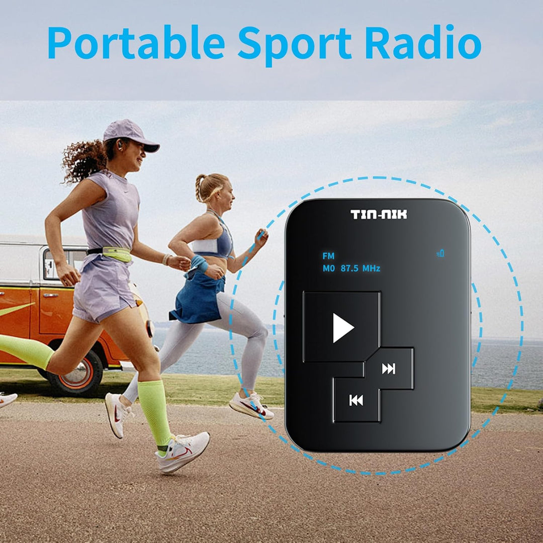 Tin-Nik AM FM UKW Mini-Radio: Gewicht 27 Gramm, Uhrgrösse, Wiederaufladbares USB, Persönliches Tasch