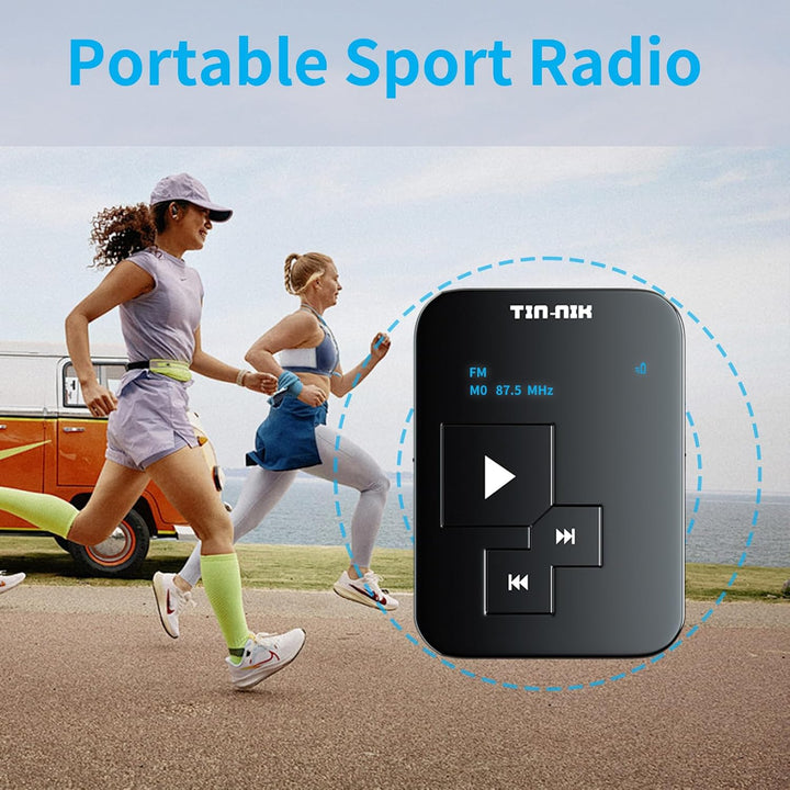 Tin-Nik AM FM UKW Mini-Radio: Gewicht 27 Gramm, Uhrgrösse, Wiederaufladbares USB, Persönliches Tasch