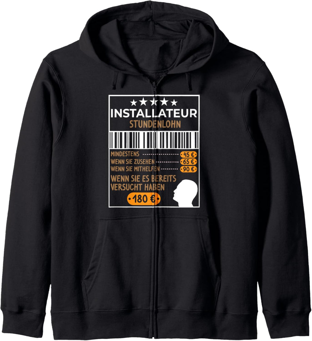 Heizungsinstallateur Stundenlohn Installateur Kapuzenjacke