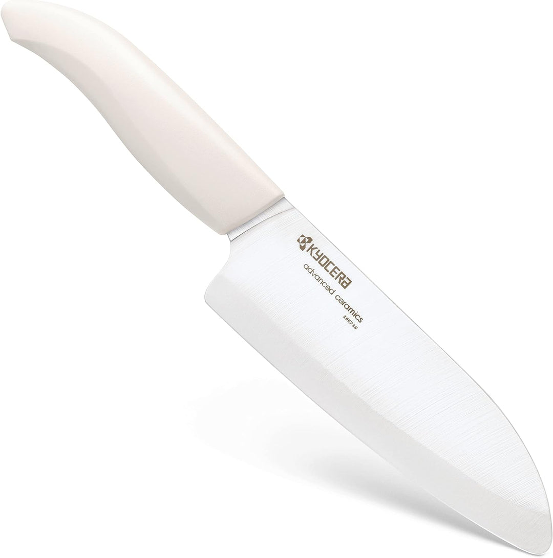 KYOCERA GEN COLOUR Santoku Keramikmesser FK-140WH-WH Santokumesser mit extrem scharfer Keramikklinge