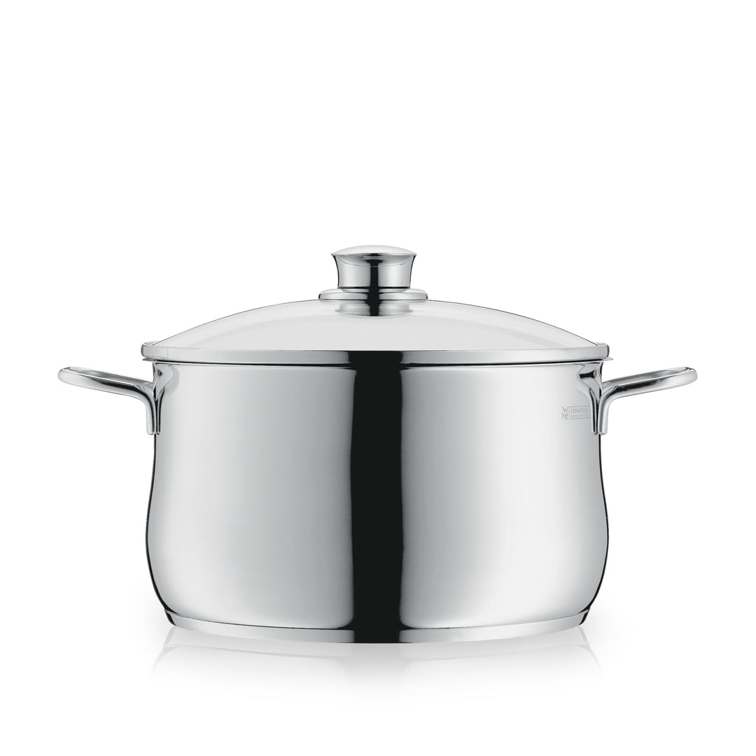 WMF Diadem Plus Kochtopf gross 24cm, Glasdeckel, Fleischtopf Induktion 6,5l, Cromargan Edelstahl pol