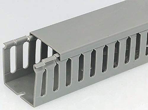 RS PRO Verdrahtungskanal Grau, 60 mm x 80mm, Länge 1m Kunststoff, Seitenwand Offen, Packung a 4 Stüc