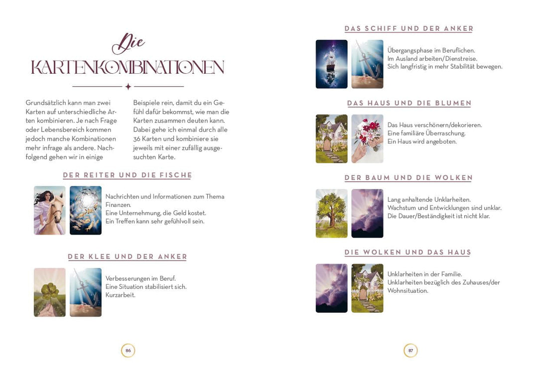 Lenormand-Kartenset: Seelenreise Lenormand: 36 kunstvoll illustrierte Wahrsage-Karten mit Begleitbuc