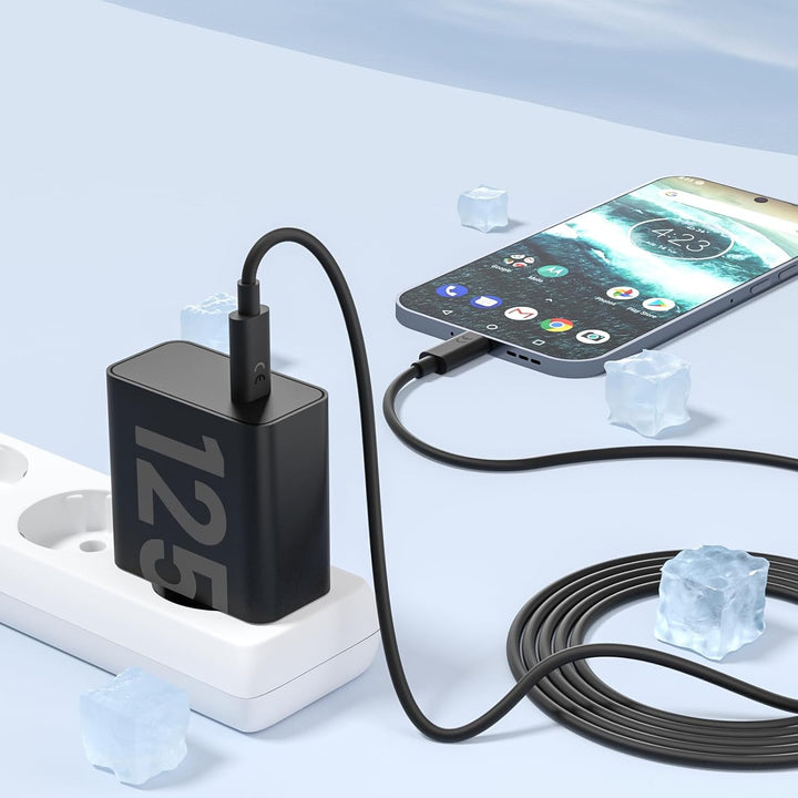 125W USB C Ladegerät Ladekabel für Motorola Edge 70, 60 Neo, 60 Pro, 50 Ultra, 50 Pro, 40 Neo, 40 Pr