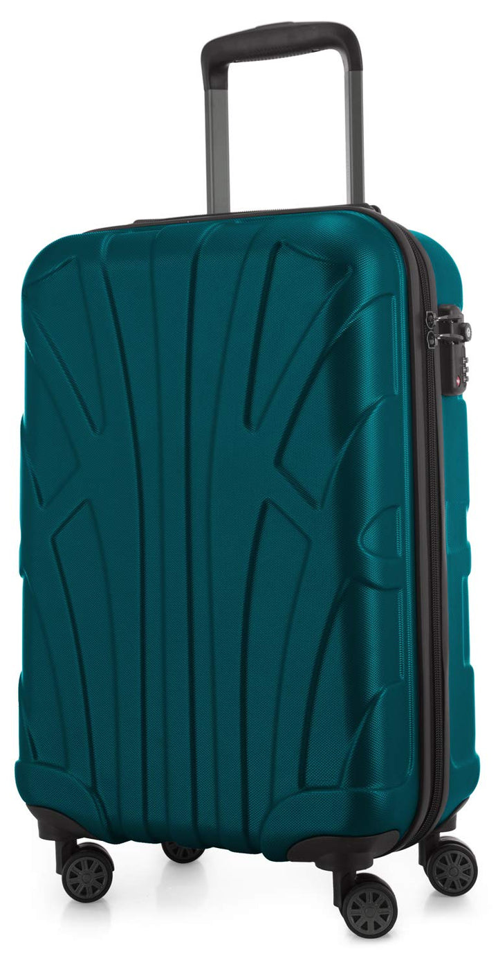 suitline Handgepäck Hartschalen-Koffer Koffer Trolley Rollkoffer Reisekoffer, TSA, 55 cm, ca. 34 Lit