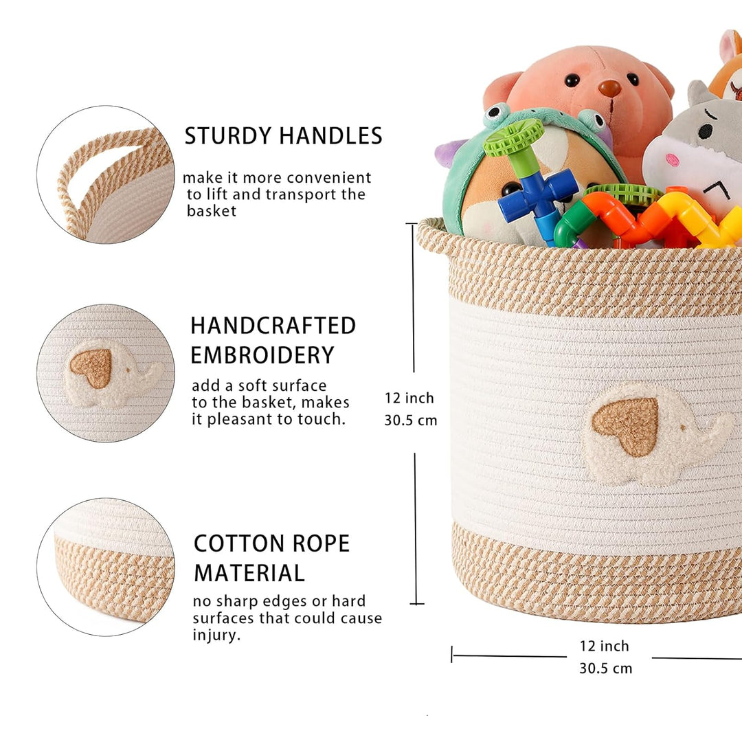 Elefant Kinderspielzeugkorb Aufbewahrungskorb Wickeltisch Korb Bad Organizer Kinderzimmer Baumwollse