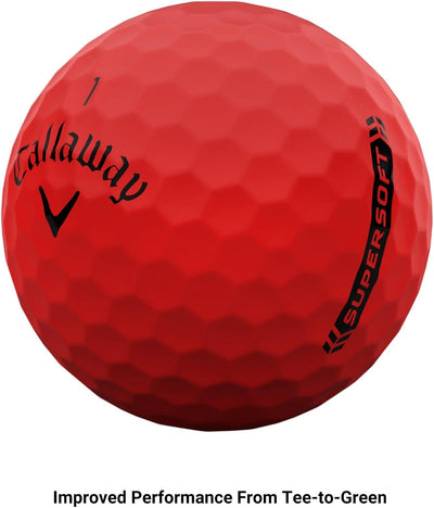 Callaway Supersoft Golfbälle 2023 Rot, Rot