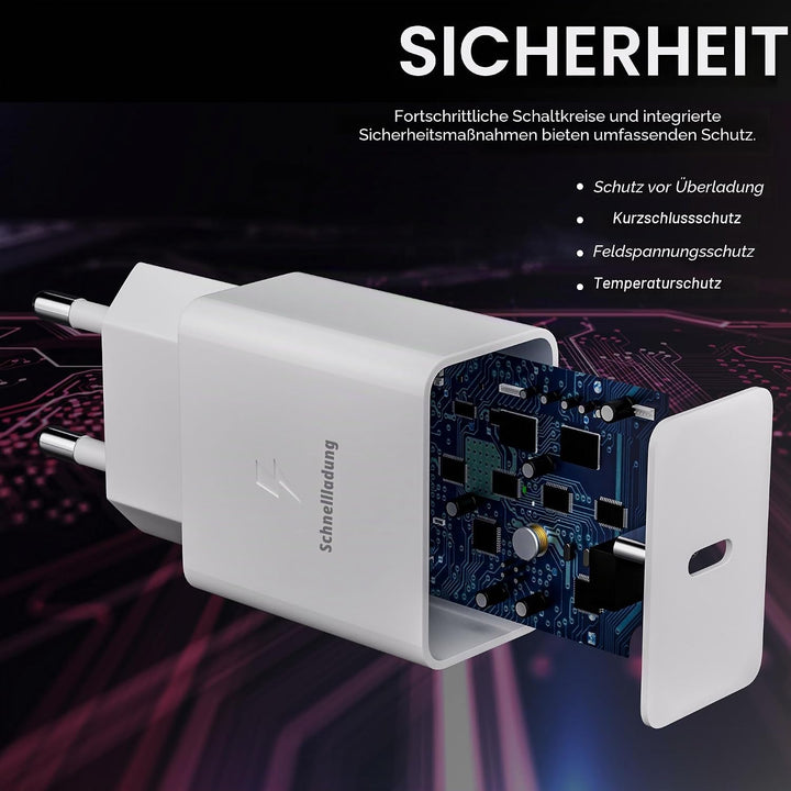 4er Pack USB C Ladegerät Stecker, Schnellladegerät Typ C Handy Netzteil Adapter Ladeadapter für Sams