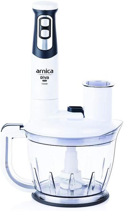 arnica Diva Pro Set Vielseitiges Stabmixer- Zerkleinern, Pürieren und Mixen in nur einem Gerät.