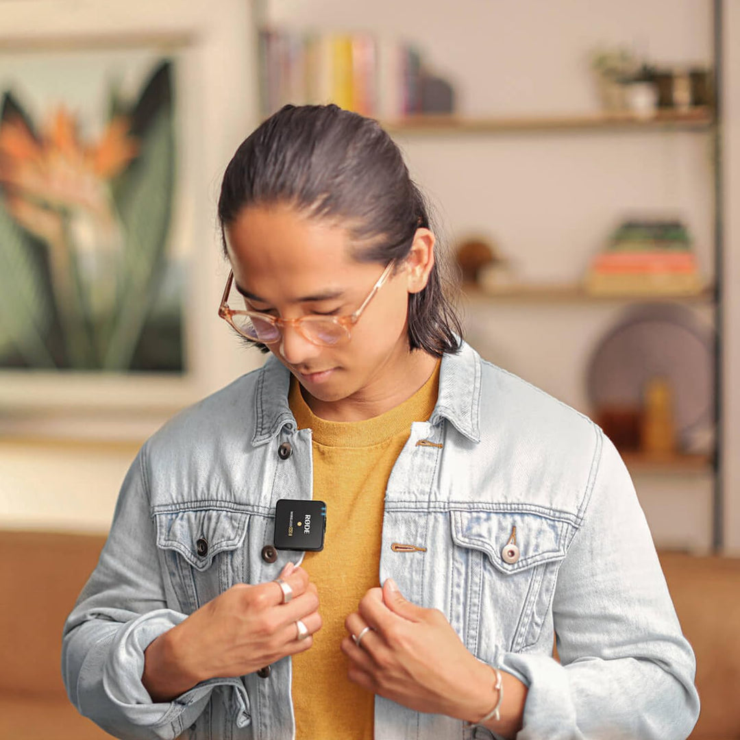 RØDE Wireless GO II TX - Ultrakompakter drahtloser Sender mit integriertem Mikrofon, integrierter Au