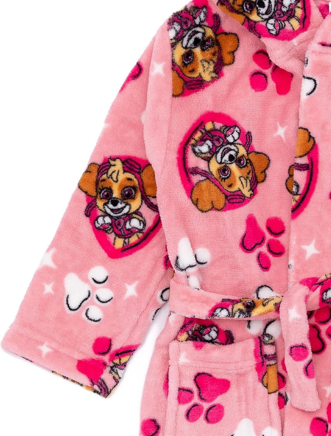 PAW PATROL Mädchen Rosa Kapuzenbademantel | Betrete das Abenteuer Mädchen Bademantel | Kuschle dich