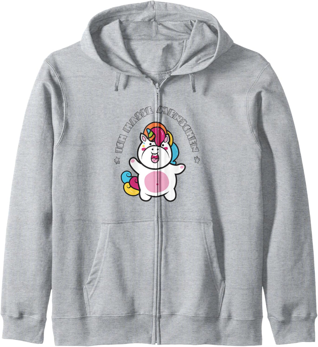 Ich hasse Menschen Einhorn Geschenk Damen Herren Kinder Kapuzenjacke