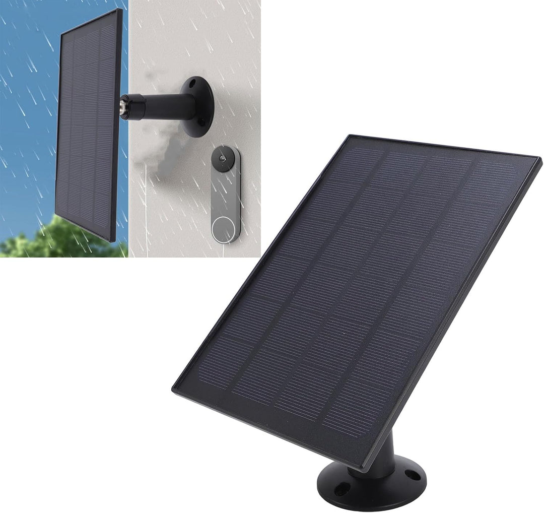 8W Solarpanel Ladegerät für Batteriekameras Im Freien-USB-Typ C/Micro USB, IP66 Wetterfest mit 360 °