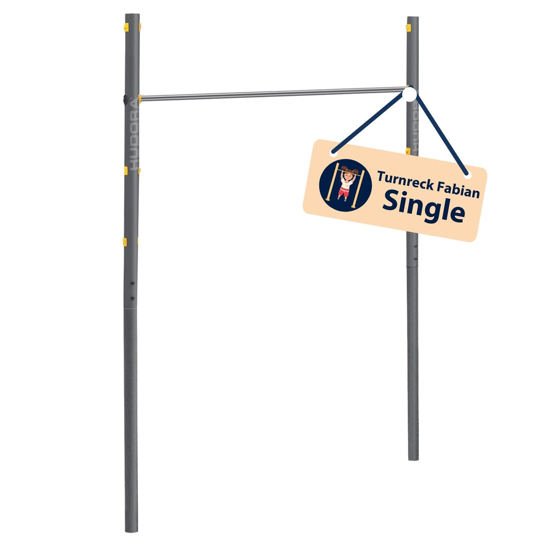 HUDORA Turnreck Fabian Standard/Pro - einfache/doppelte Turnstange für Kinder & Erwachsene - 4-fach