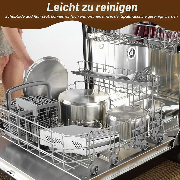 Kaffee-Klopf-Box-Behälter, Edelstahl Kaffeemühlen Klopf Box, Schublade Verdickter Espresso mit Abneh