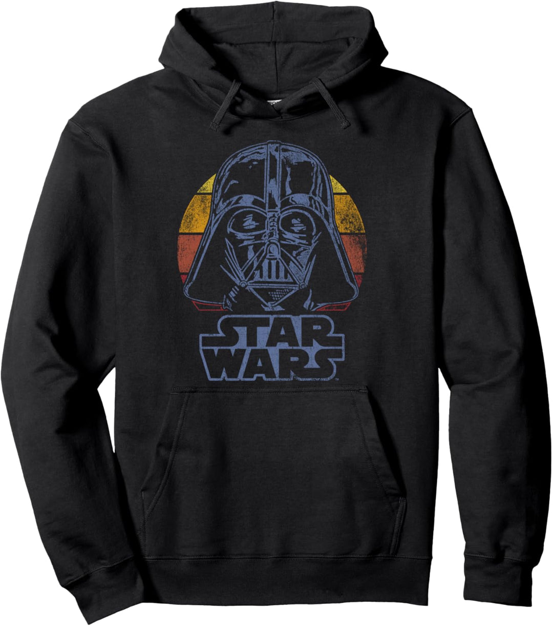 Star Wars Darth Vader Retro Line Face Portrait Pullover Hoodie