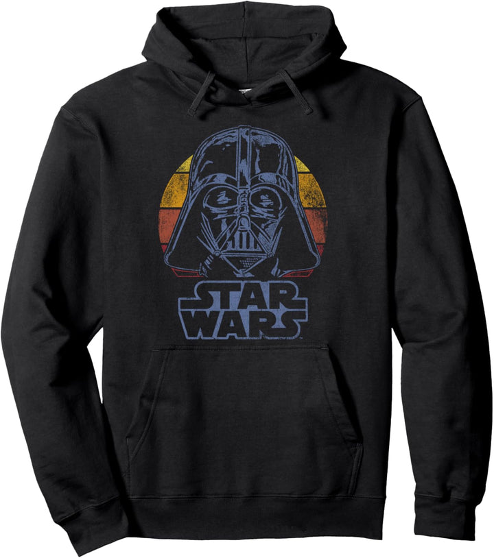 Star Wars Darth Vader Retro Line Face Portrait Pullover Hoodie