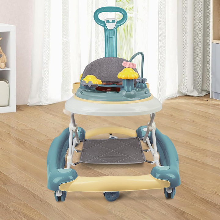 Lauflernhilfe für Babys, 4-in-1, Lauflernhilfe für Mädchen, Jungen, 6-18 Monate, Musikscheibe + hohe