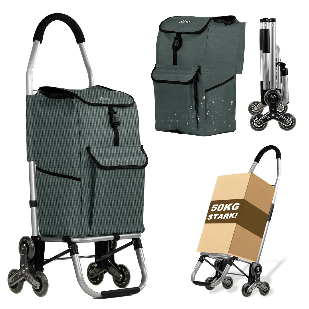 Einkaufstrolley, HOMELUX klappbar, Stabiler Einkaufswagen, grosse Kapazität 41 L, multifunktional, H