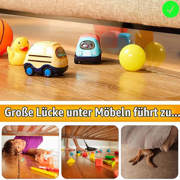 Spielzeugblocker für Möbel: 12 Stück Transparente Spielzeug-Blocker Unter Couch und Bett Lückenblock