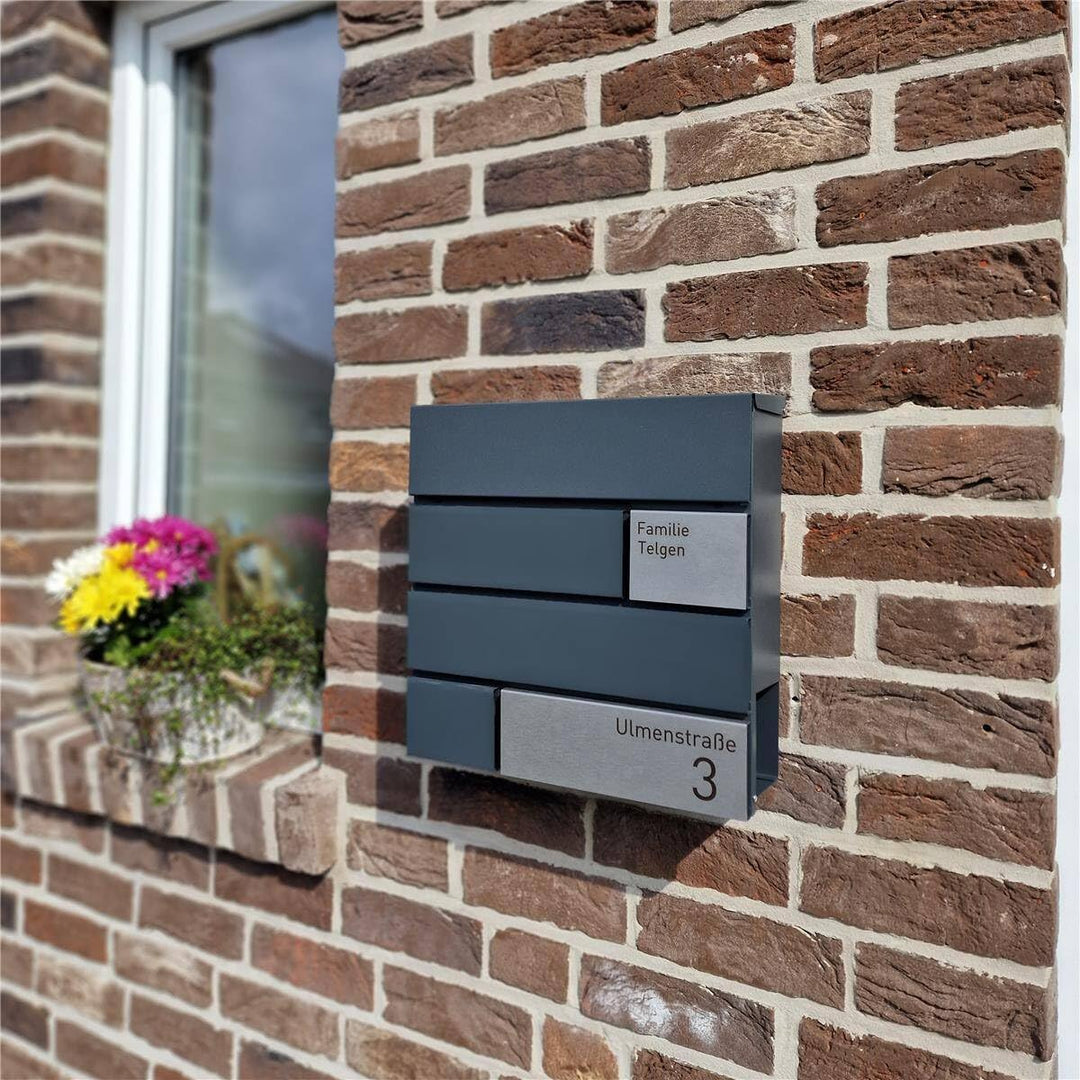Metzler Briefkasten in Anthrazit Modell G - Pulverbeschichtung in RAL 7016 Feinstruktur Matt - Postk