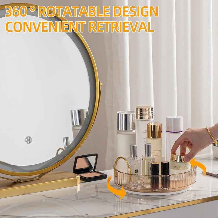 Make Up Organizer, 360° Drehbar Kosmetik Organizer, Beauty Organizer, Hautpflege Organizer für Badez