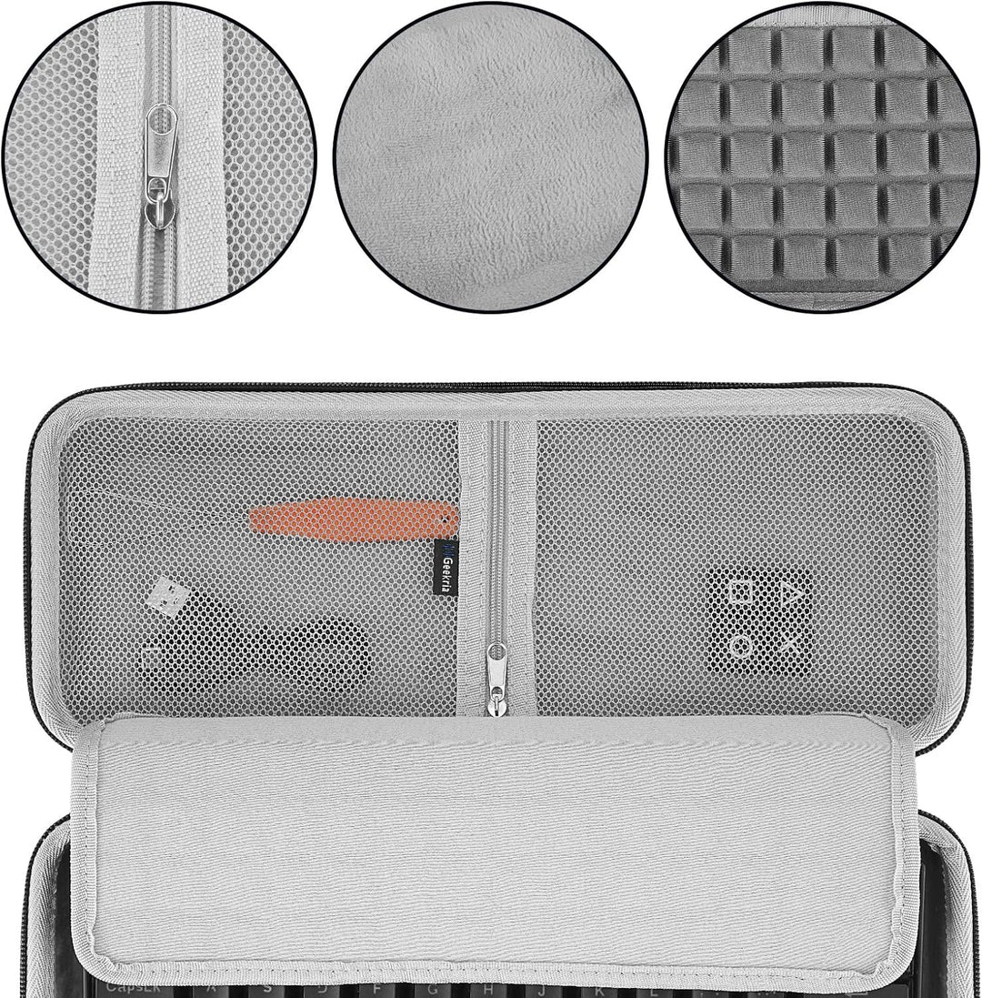 Geekria Shield 60% kompakte Tastaturhülle, Hartschale, Reisetragetasche für 61 Tasten, kompakt, mech