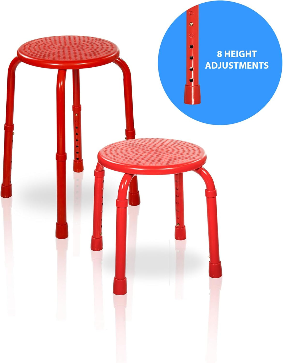 Aidapt VB511AR Mehrzweck- Einstellbarer Hocker, rot, Rot