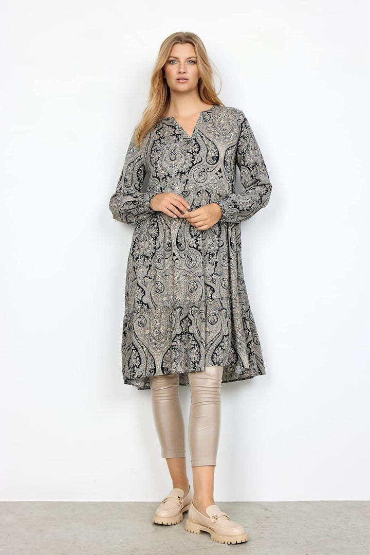 SOYACONCEPT Damen Kleid XS 8205 Sand Kombi, XS 8205 Sand Kombi