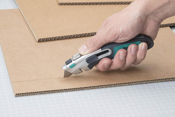 wolfcraft 100 Profi-Trapezklingen 0,65 x 52 mm in Spenderbox I 4314000 I Ersatzklingen