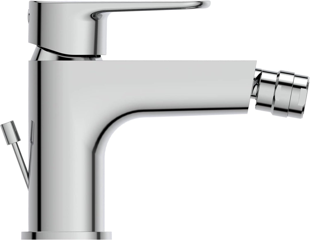 Ideal Standard BC705AA Cerafine O Bidetarmatur mit Zugknopf-Ablaufgarnitur