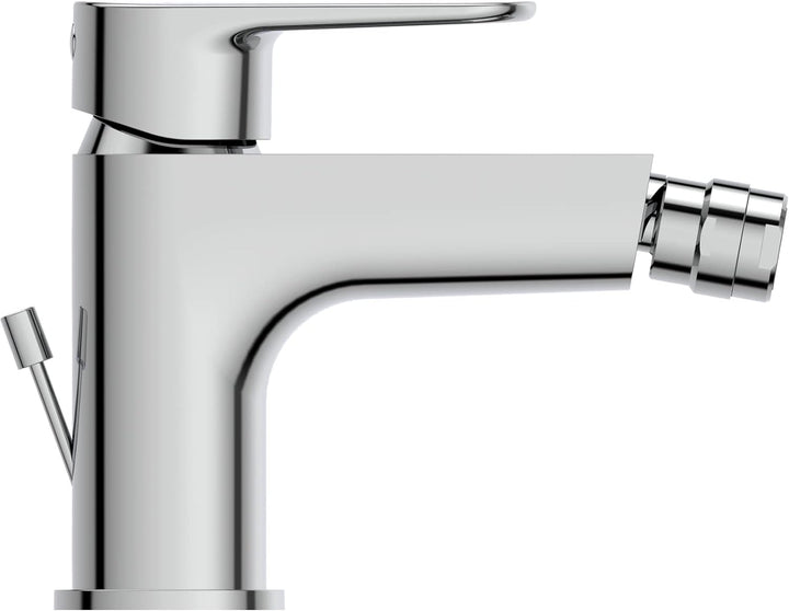 Ideal Standard BC705AA Cerafine O Bidetarmatur mit Zugknopf-Ablaufgarnitur
