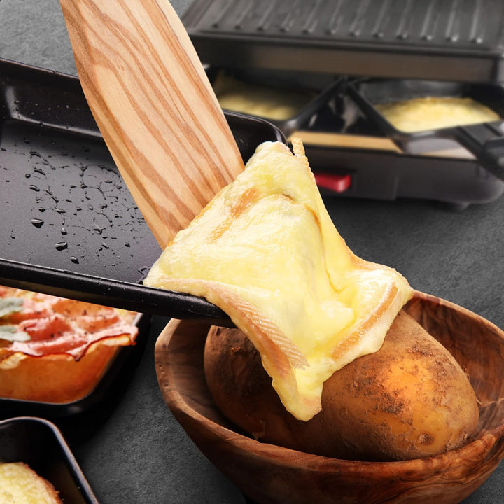 GOLDENBERG® Premium Olivenholz Raclette Schaber - 10er Set Raclette Spachtel - feinstes italienische