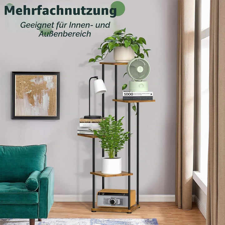 Pflanzenständer für den Innenbereich, 5-stöckig, hoch, Pflanzenregal, Innen- und Aussenbereich, Eck-