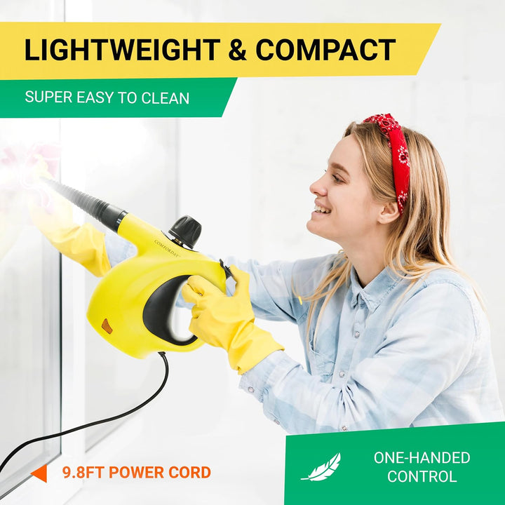 Comforday Multi-Purpose Steam Cleaner with 9-Piece Accessories, Handheld Steam Cleaner Perfect for S