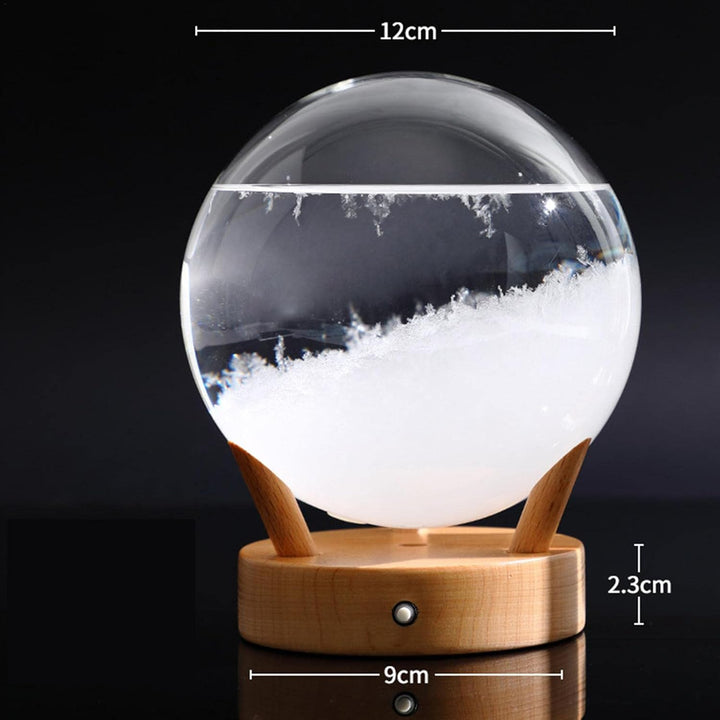 Sturmglas zur Wettervorhersage - Sturmglas in Kugelform mit 7 Farben Wechselndes Licht - Wetterglas