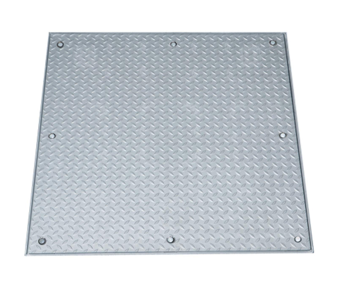 Schachtabdeckung A15 Schachtdeckel, Edelstahl, Tränenblech Aufbauhöhe 60 mm (300 mm x 300 mm) 300 x