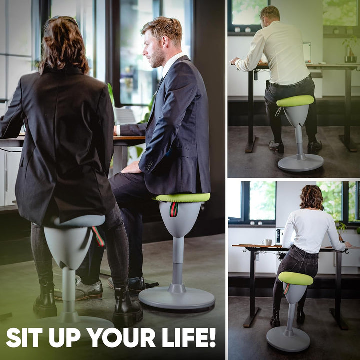 SteinLife Cone Bürohocker Ergonomisch [TESTSIEGER] Sitzhocker Höhenverstellbar [48-68cm] Ergonomisch