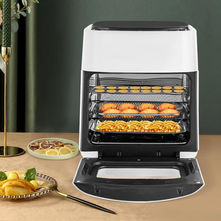 Friteuse Heissluftfritteuse 1400W 15L Air Fryer Luftfritteuse mit Digital LED Touchscreen, Fritteuse
