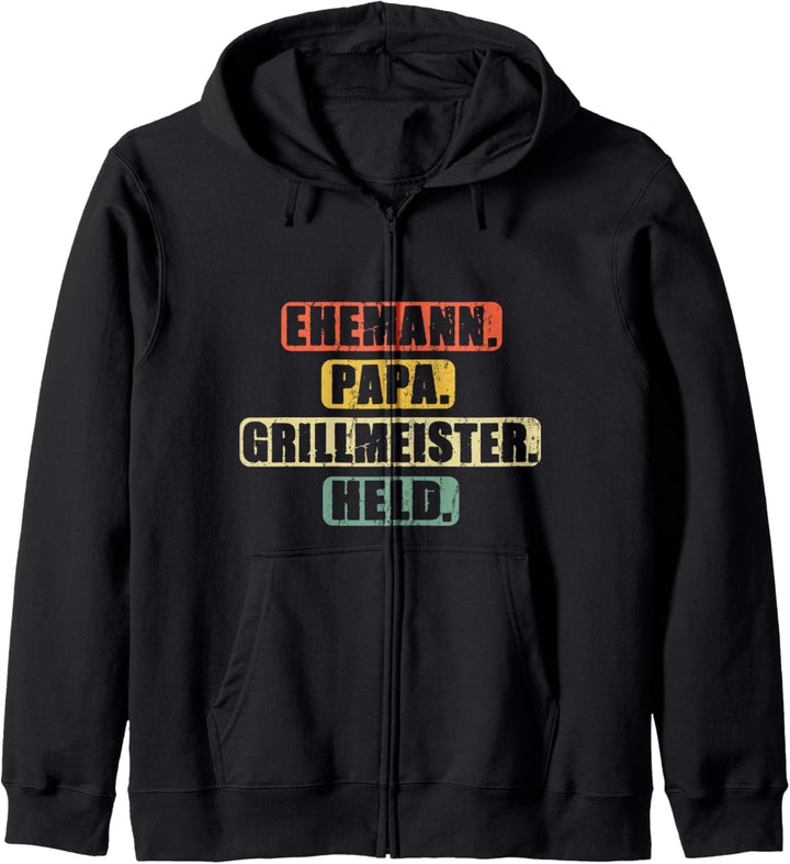 Ehemann Papa Grillmeister Held Kapuzenjacke