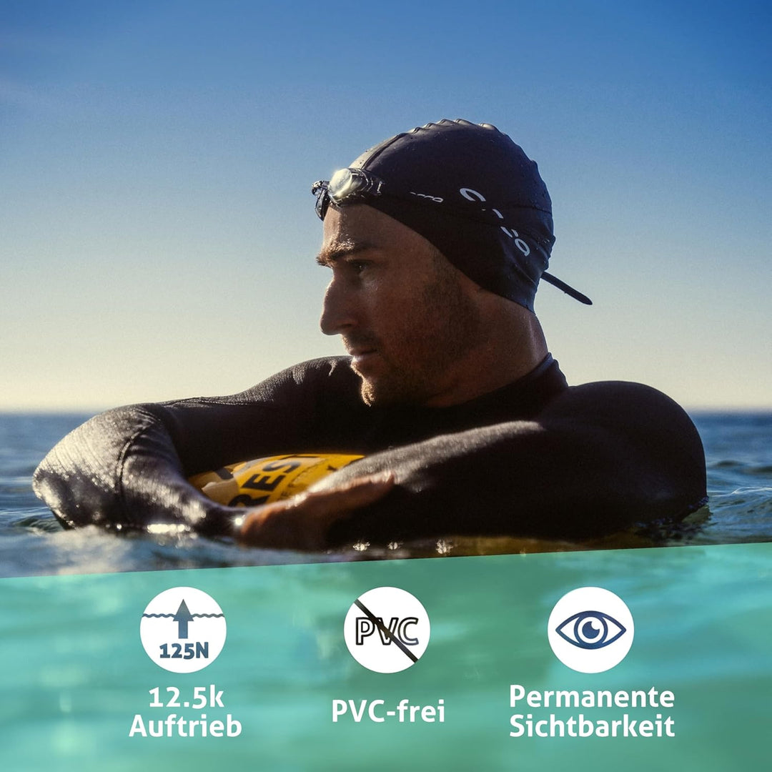 Restube Schwimmboje - Aufblasbare Schwimmhilfe für Schwimmen, Schnorcheln, Triathlon, SUP, Freiwasse