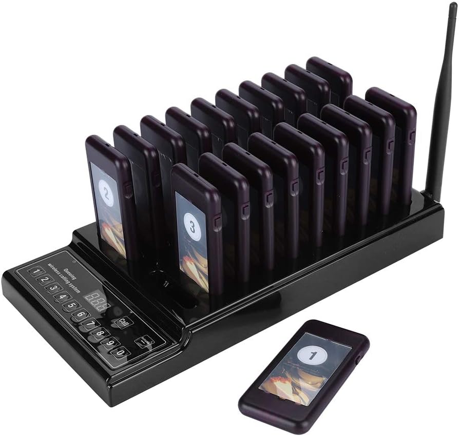 Vikye Restaurant-Gäste-Pager-System, 999-Kanal-WLAN-Warteschlangenrufsystem mit 20 Empfängern für Ca