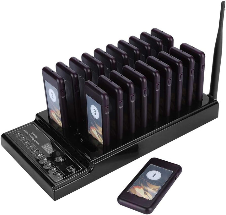 Vikye Restaurant-Gäste-Pager-System, 999-Kanal-WLAN-Warteschlangenrufsystem mit 20 Empfängern für Ca