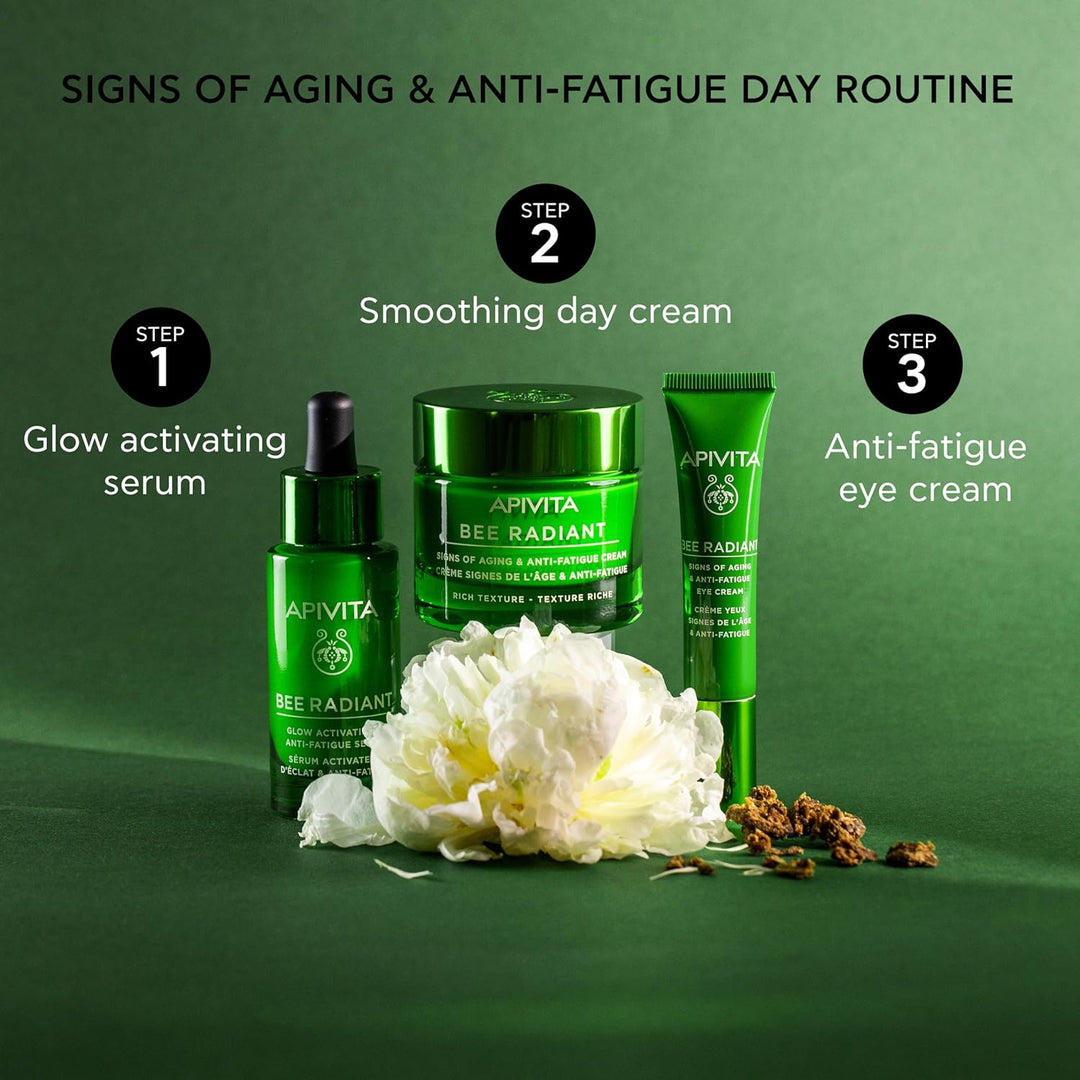 Apivita, Bee Radiant Signs of Aging & Anti-Fatigue Cream Rich Texture, 50 ml.