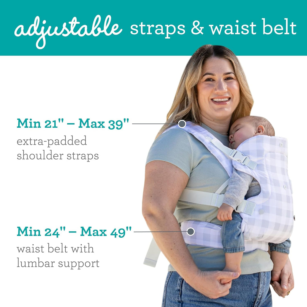 Infantino Babytrage Flip Advanced 4-in-1, Ergonomische und Umwandelbare Babytrage, Trage für Front u