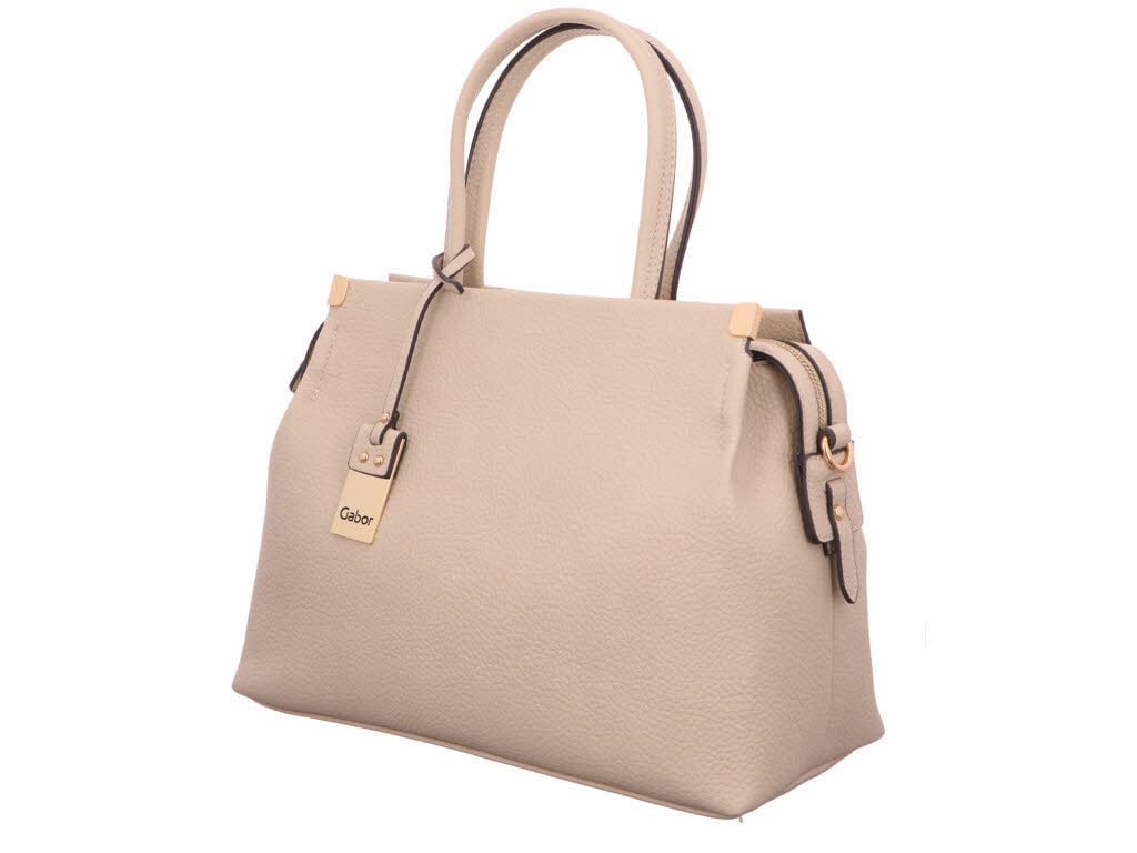 Gabor bags Gela Damen Shopper Umhängetasche Reissverschluss Beige 35 x 13,5 x 24 Beige, 35 x 13,5 x