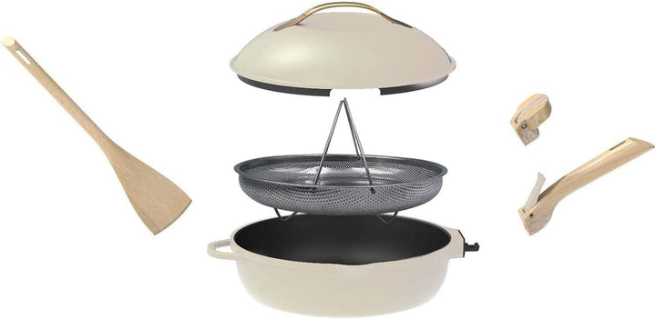 COOKUT - Die fabelhafte 8-in-1-Pfanne – "Kleines Modell 24 cm" – ein einzelnes Werkzeug, das Pfanne,