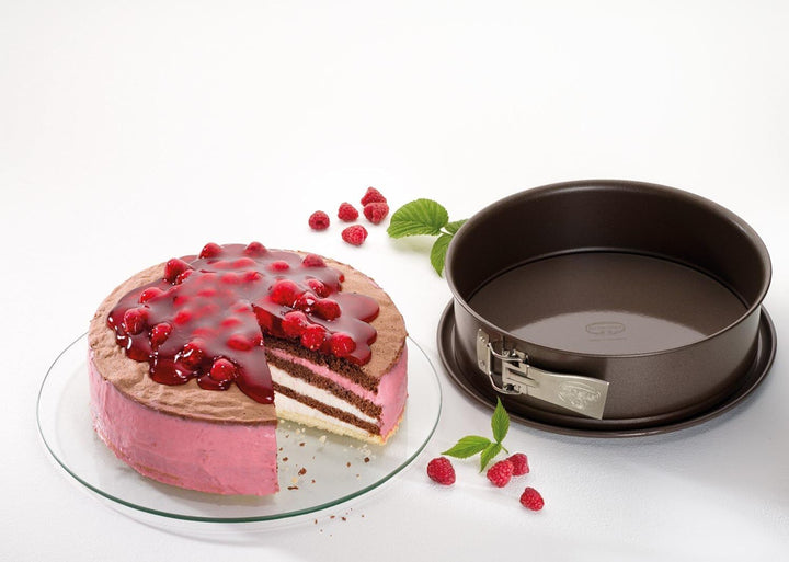Dr. Oetker Springform Ø 24 cm, Backform der Serie Back-Edition mit Emaille-Servierboden, runde Kuche