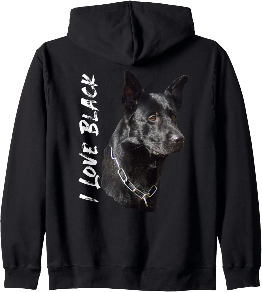 Deutscher Schäferhund I Love Black Kapuzenjacke